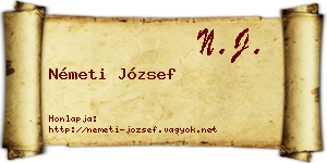 Németi József névjegykártya